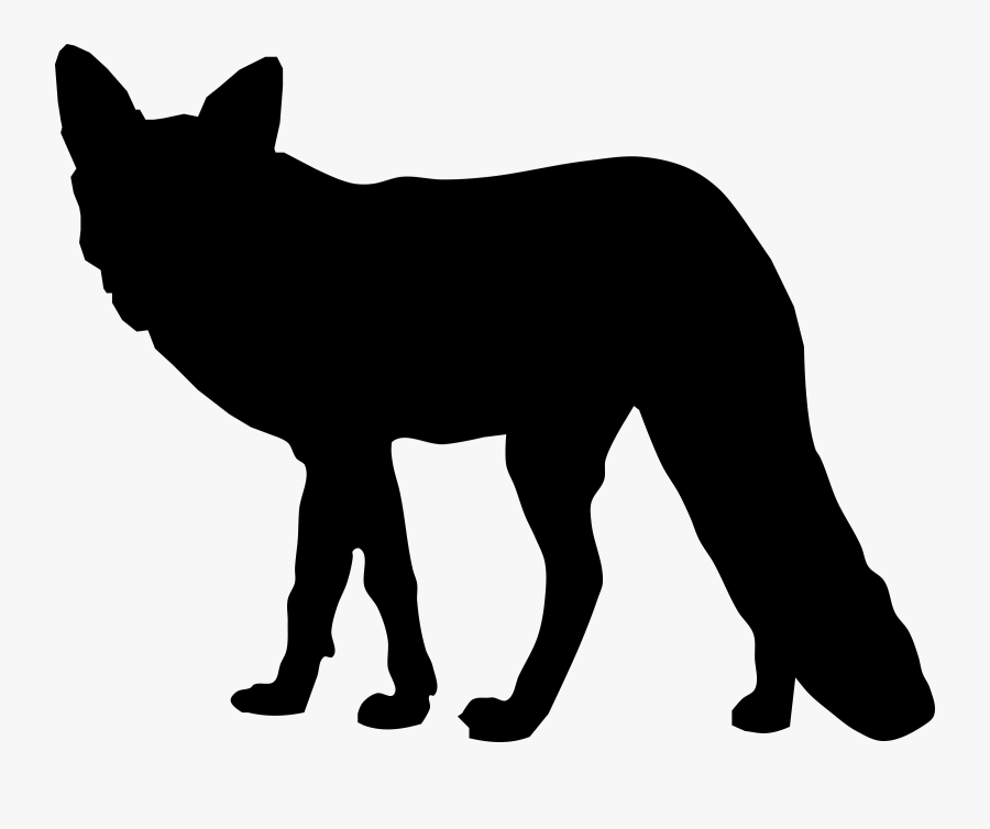 Stylist Clipart Silhouette - Black Fox Clip Art, Transparent Clipart