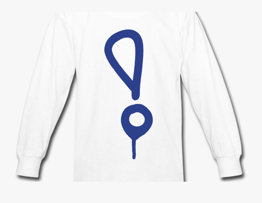Exclamation Mark Symbol Unisex Graffiti Paint Splatter - Long-sleeved T-shirt, Transparent Clipart