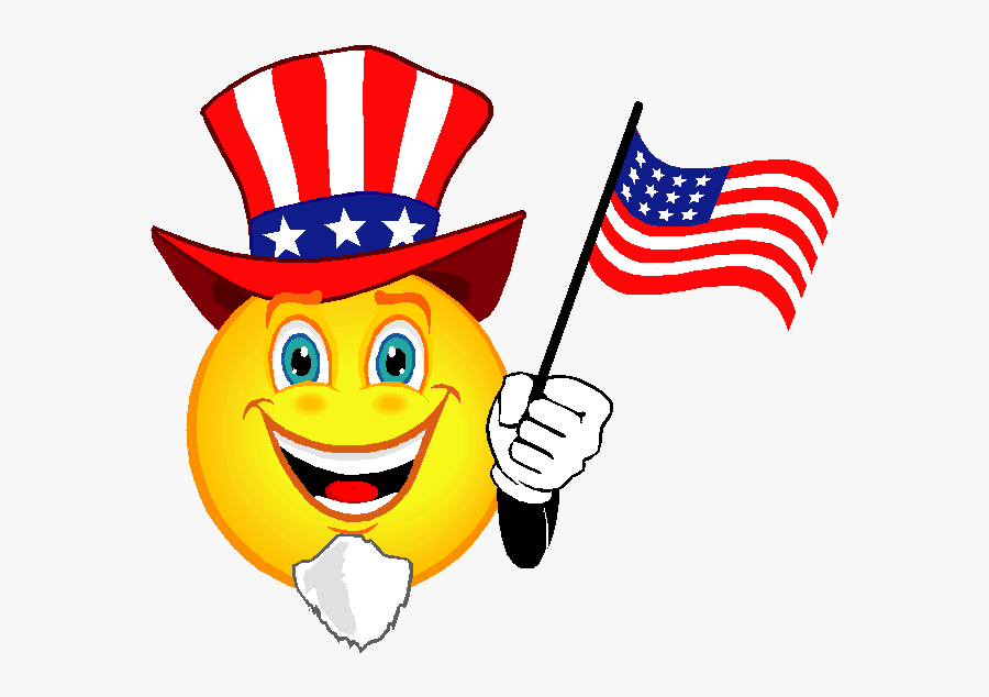 4th Of July Smiley Face, Transparent Clipart