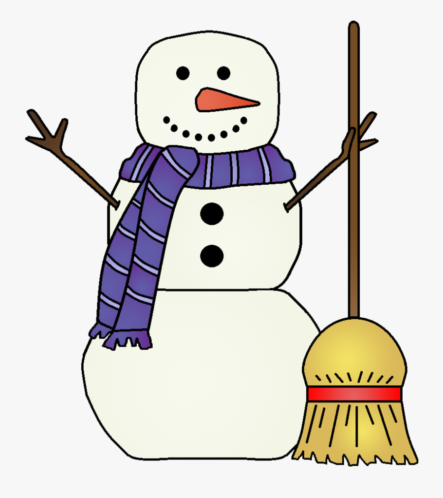 Cute Snowman With Hat Clipart - Transparent Background Snowmen Clipart, Transparent Clipart