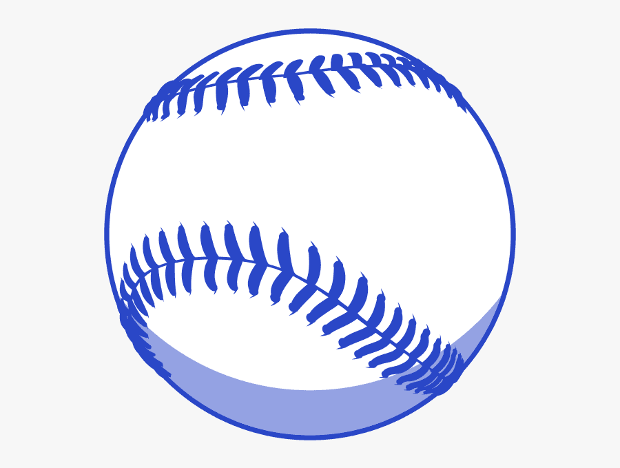 Baseball With Blue Stitching, Transparent Clipart