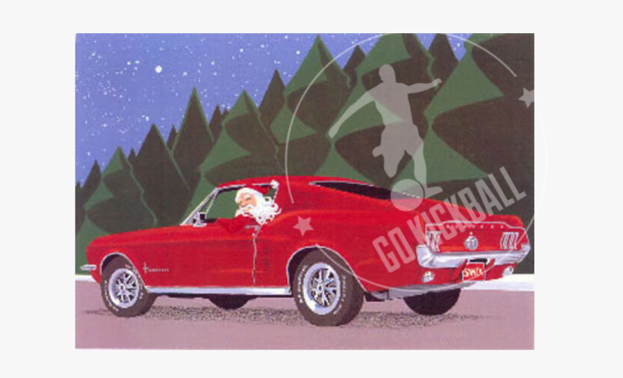 Go Kickball Nation - Santa Driving A Car, Transparent Clipart