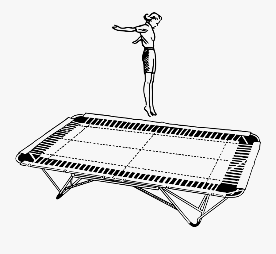 Line Art,angle,area - Trampoline Clipart Black And White, Transparent Clipart