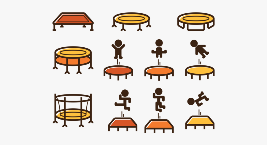 Trampoline Icon Vector - Trampolin Icono, Transparent Clipart