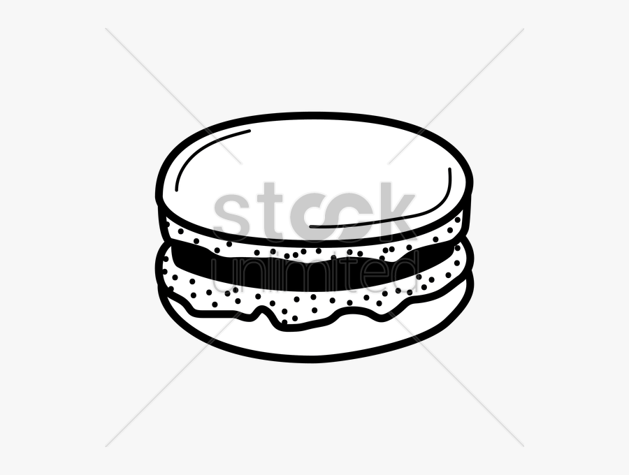 Drawing, Illustration, White, Transparent Png Image - Black And White Macaroon Vector, Transparent Clipart