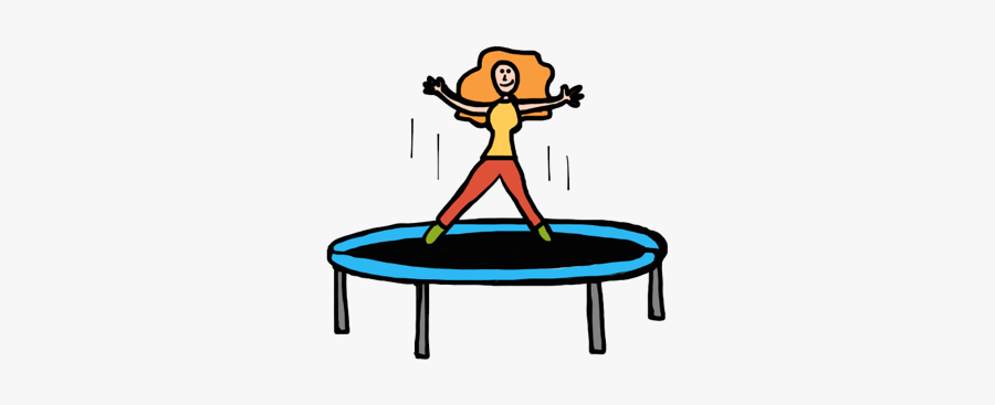 Professional Clipart Trampoline - Animated Women Jumping On A Trampoline Clipart, Transparent Clipart