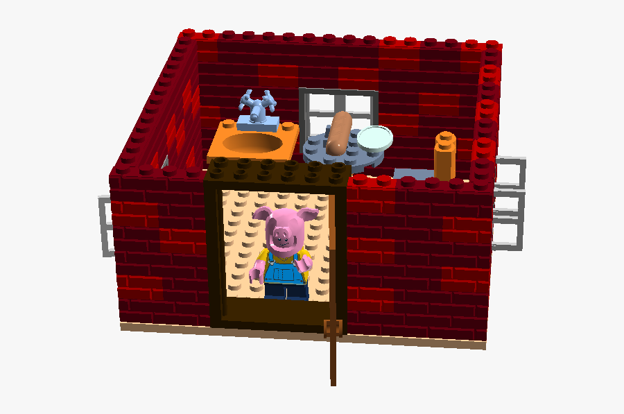 3 Little Pigs Red Brick House - Playset, Transparent Clipart