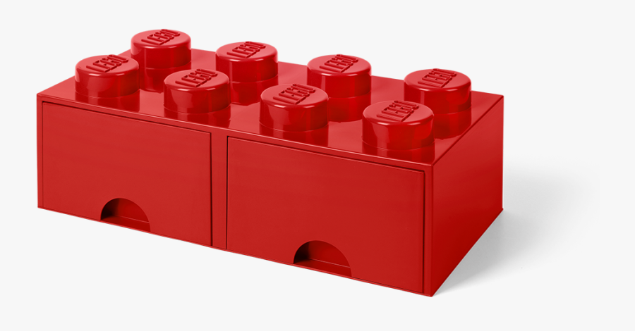Transparent Lego Brick Clipart - Lego Storage Brick 2 Drawer Bright Blue, Transparent Clipart