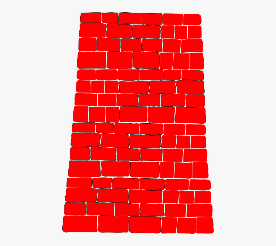Brick Clipart Brick Chimney - Red Brick Wall Cartoon, Transparent Clipart