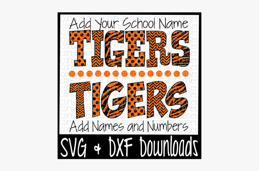 Free Tigers * Spirit Wear * Spirit Shirt Cutting File - Poster, Transparent Clipart