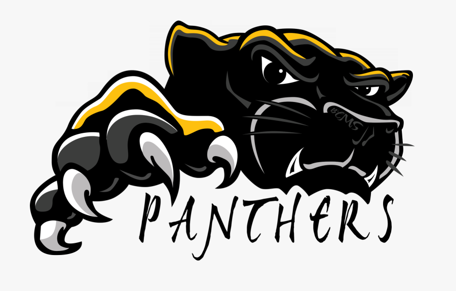 Black Panther Clipart Yearbook Club - High School Panther Logo, Transparent Clipart