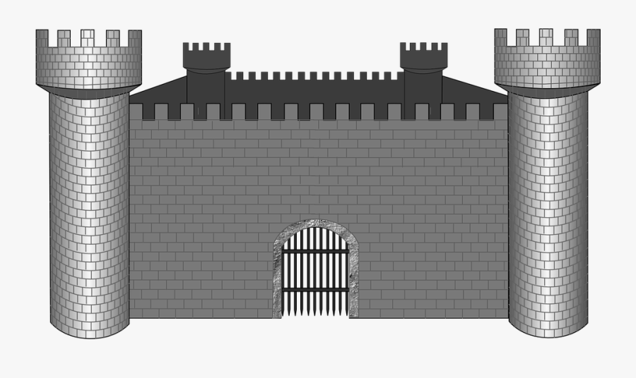 Tower Clipart Brick - Castle Wall Clipart Black And White, Transparent Clipart
