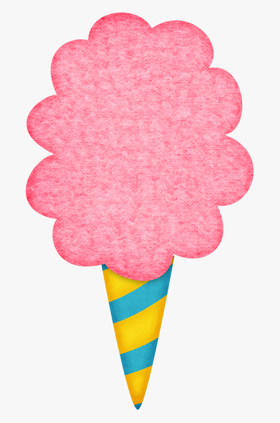 Cotton Candy Cone Clipart, Transparent Clipart
