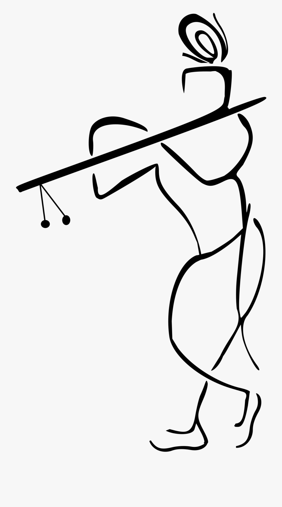 28 Collection Of Krishna Clipart Png - Krishna Black And White, Transparent Clipart