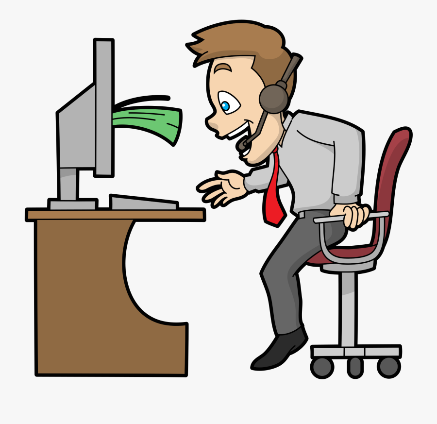 Clip Art Money Selling Freeuse Library - Cartoon Call Center Png, Transparent Clipart