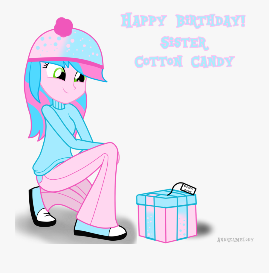 Happy Birthday Cotton Candy By Andreasemiramis Happy - Happy Birthday Cotton Candy, Transparent Clipart