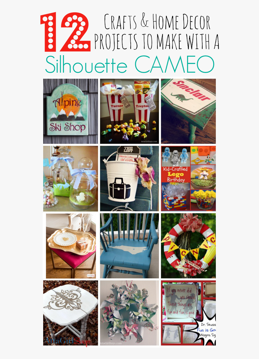 12 Silhouette Cameo Projects - Things To Make With Silhouette Cameo, Transparent Clipart