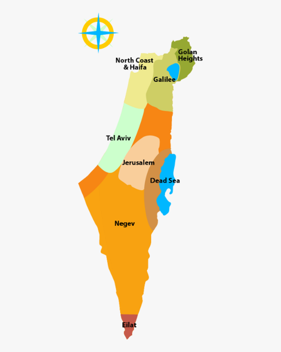 Israel Desert Map, Transparent Clipart