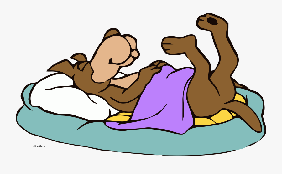 Dog Rest On Bed Clipart Png - Dog Sleeping Clipart Gif, Transparent Clipart