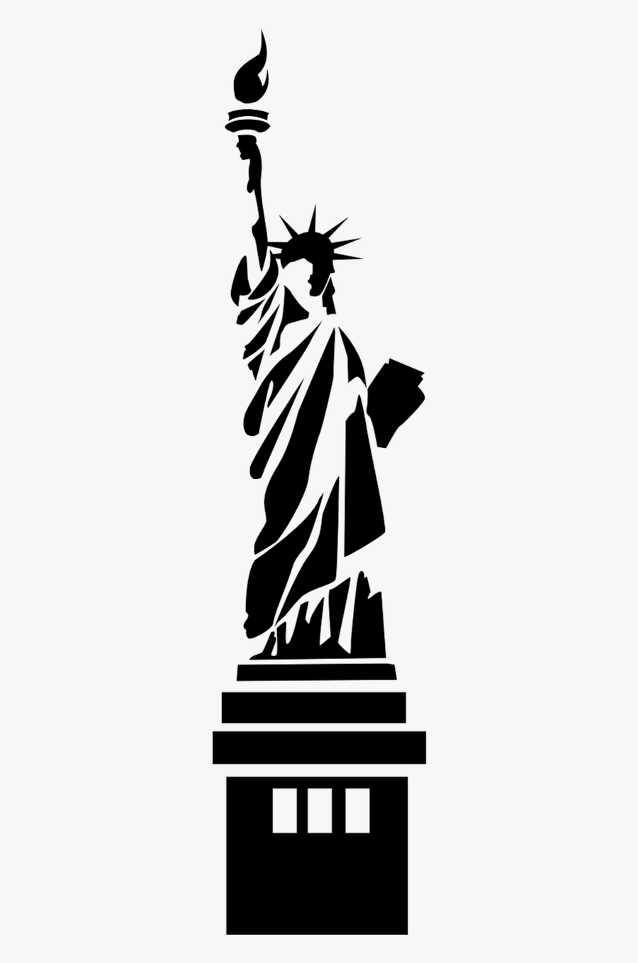 Psychology Today - Statue Of Liberty Black And White Png, Transparent Clipart