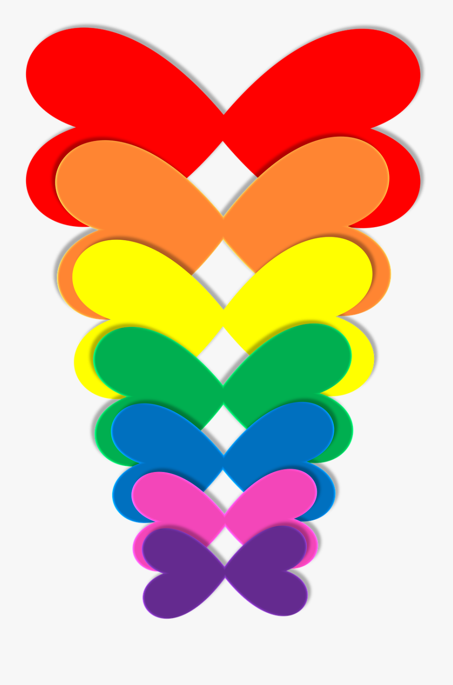 Corazones Mariposas, Transparent Clipart