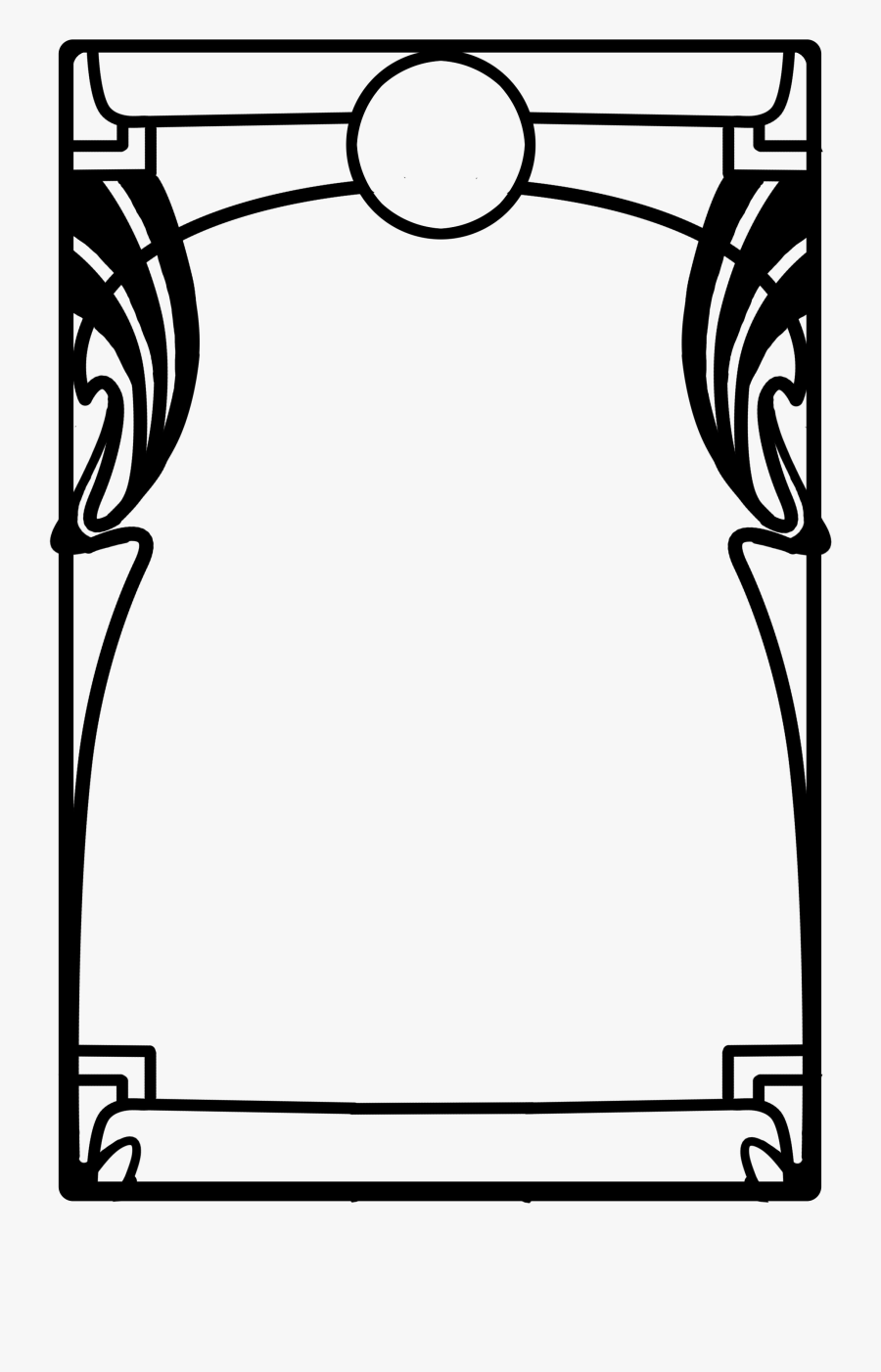 Zodiac Signs Crystal Gems - Art Deco Frame Png, Transparent Clipart