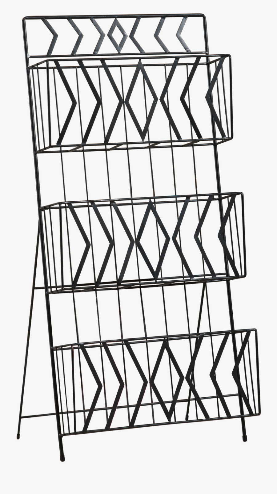 Kings Brand Furniture Black Finish Metal 3 Tier Magazine - Line Art, Transparent Clipart