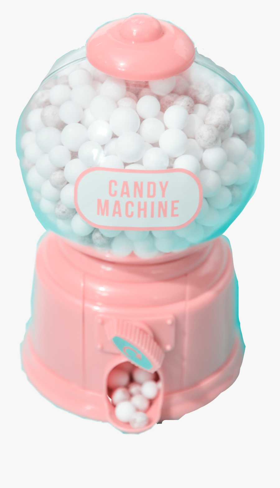 #gunballs #gumball #machine #pink #white #sweet #fun - Pastel Candy Machine, Transparent Clipart