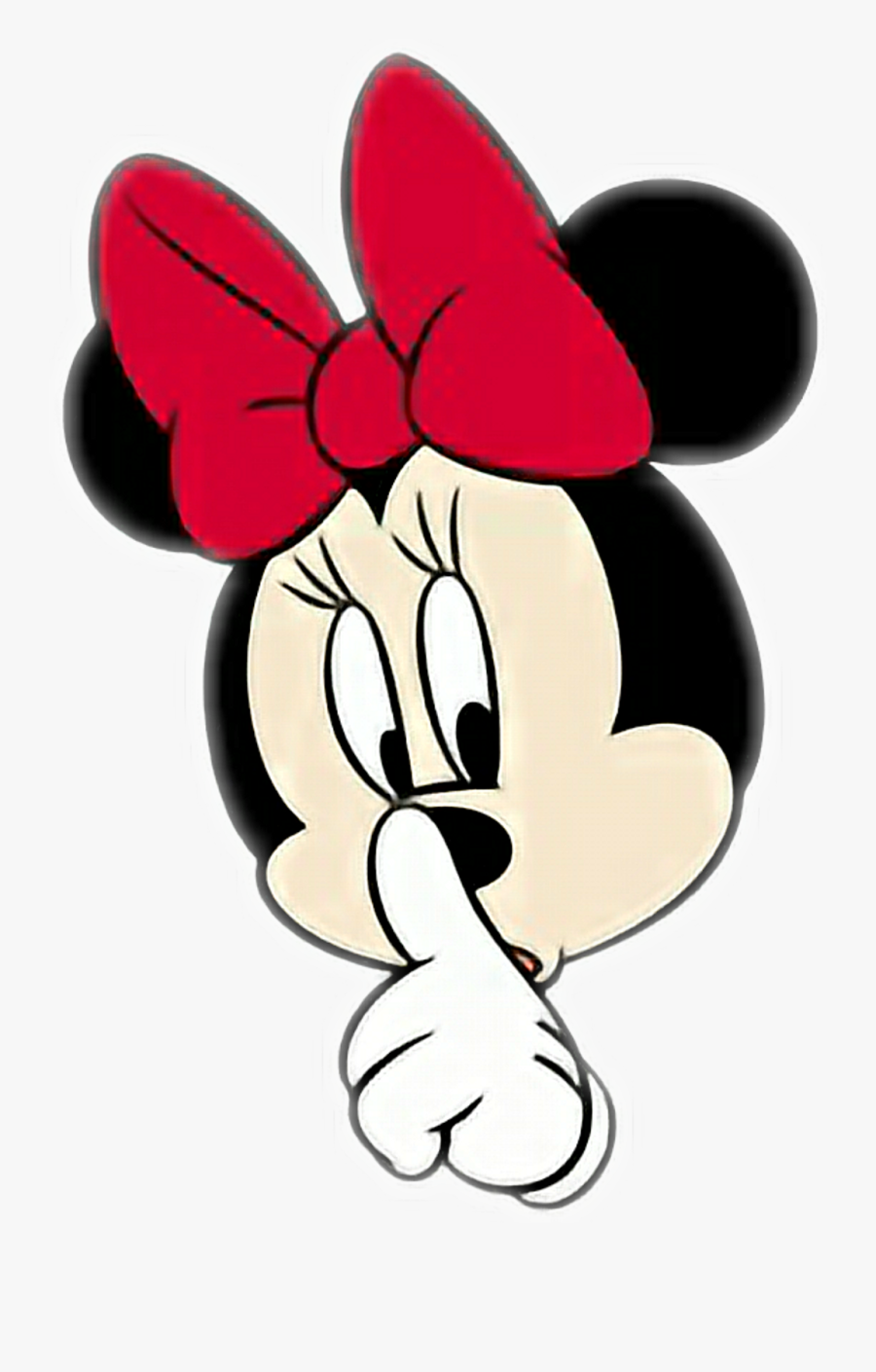 #shhh #freetoedit - Minnie Mouse Shhh, Transparent Clipart