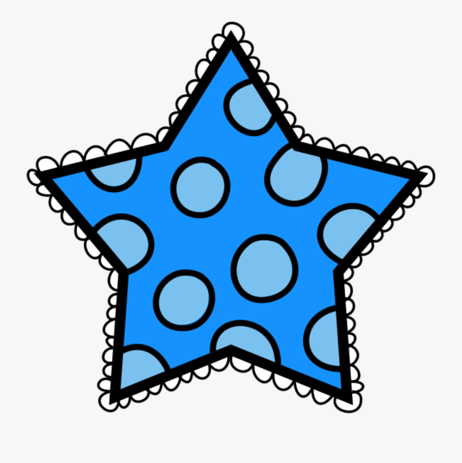 Polka Dot Star Clipart, Transparent Clipart