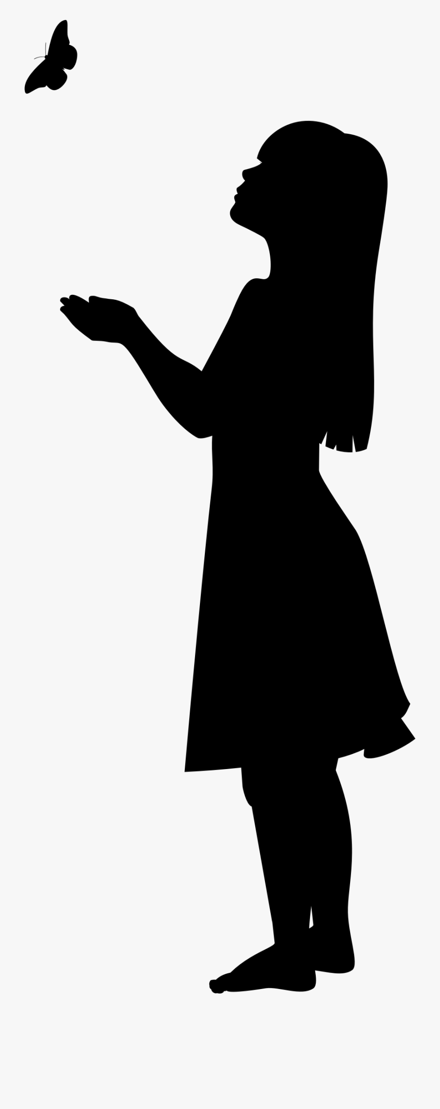 Vector Free Stock Runway Model Silhouette At - Little Girl Silhouette, Transparent Clipart