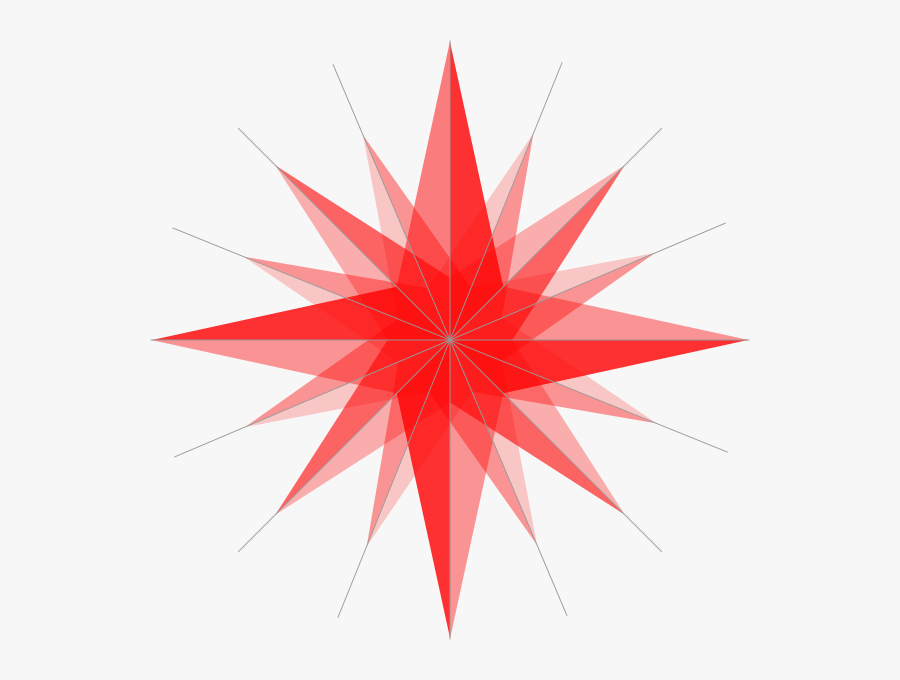 Red Transparent Compass Rose, Transparent Clipart