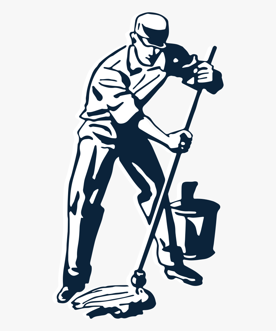 Closet Clipart Janitor - Clipart Of Janitor Black And White, Transparent Clipart