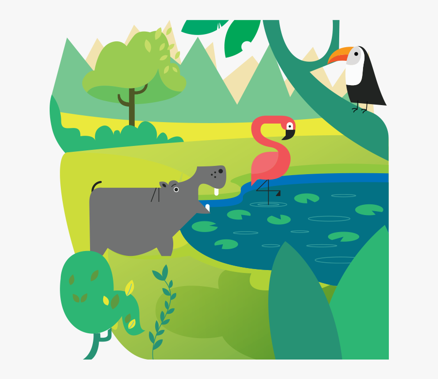 Ca/wp Zoo About Header Graphic - Desenho Bonito De Um Ecossistema, Transparent Clipart
