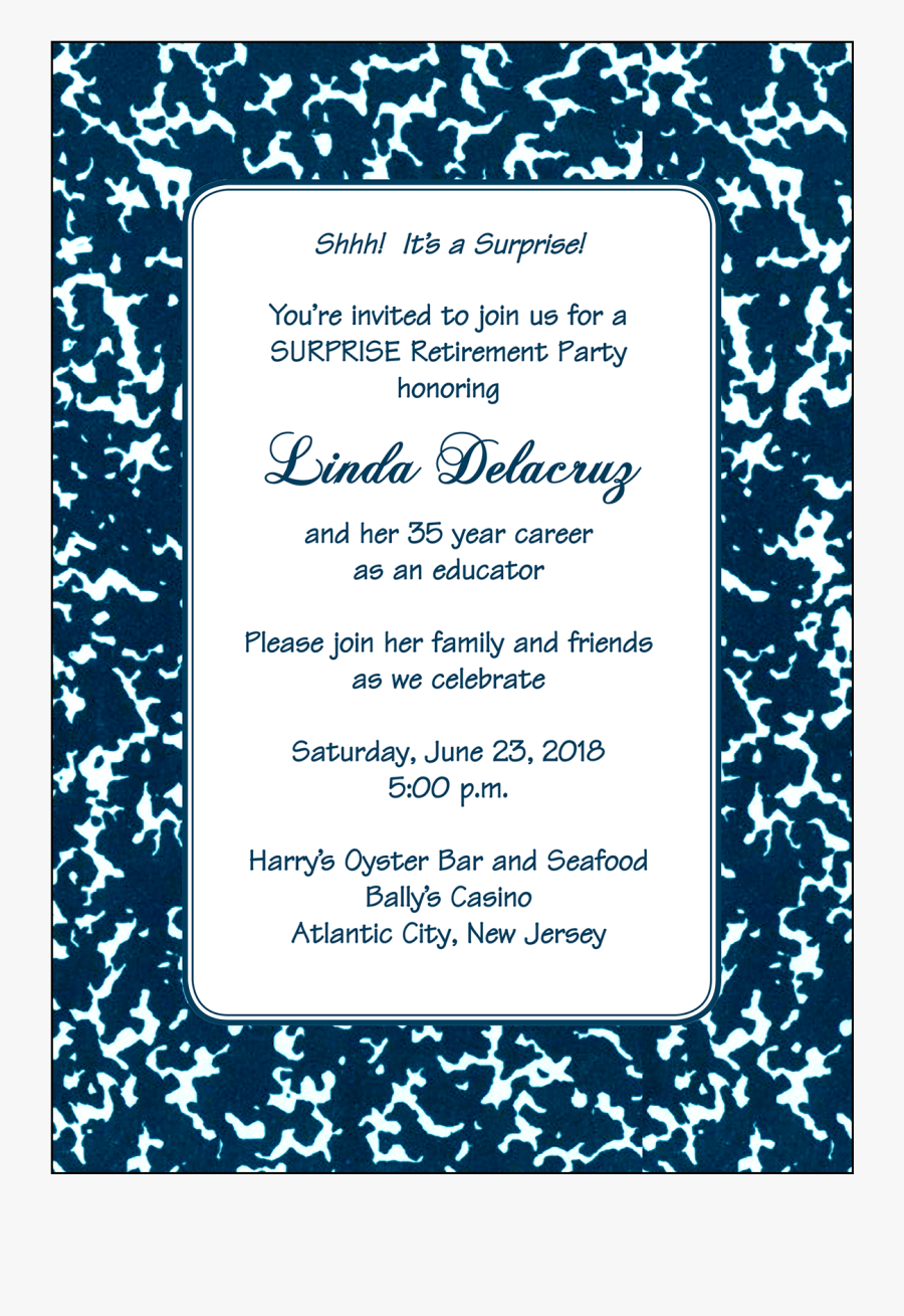 Retirement Party Invitation For Teachers - T Laugh You D Cry, Transparent Clipart