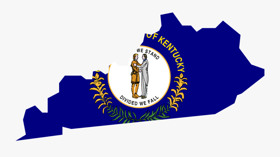 Kentucky - - Kentucky Flag In State, Transparent Clipart