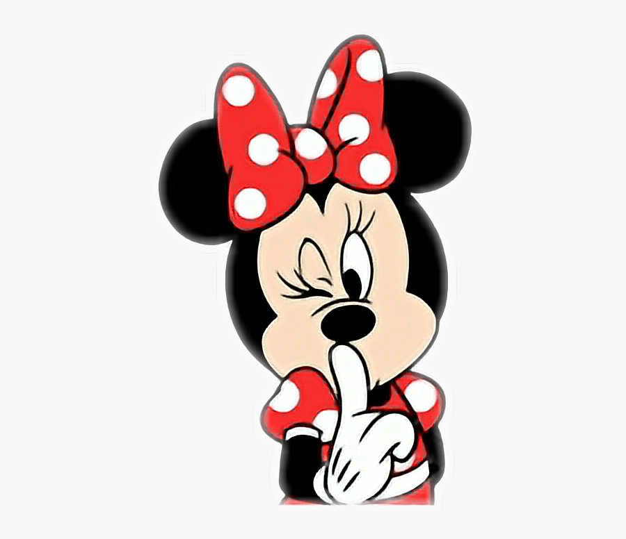Minnie Mouse Shhh, Transparent Clipart