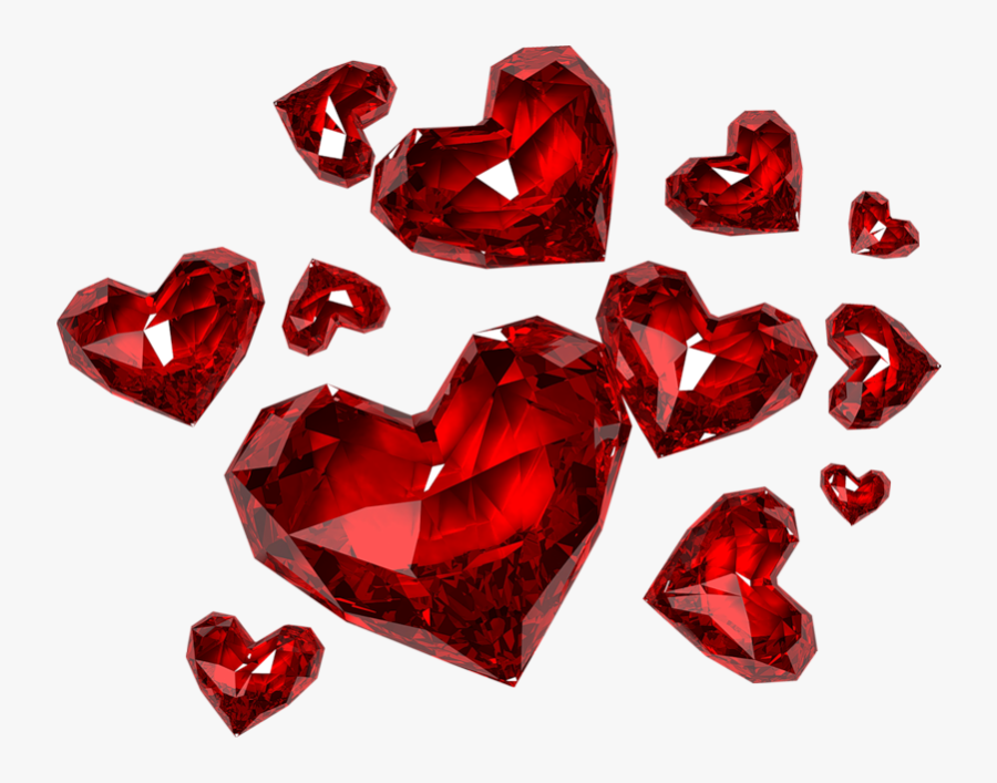 Diamond Hearts Png Clipart - Crystal Heart, Transparent Clipart