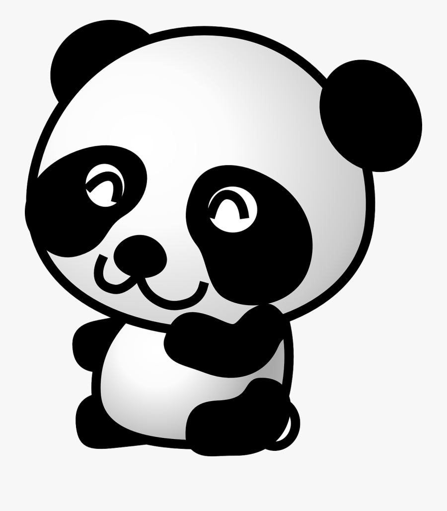 Shhh Clipart Black And White - Panda Clipart, Transparent Clipart