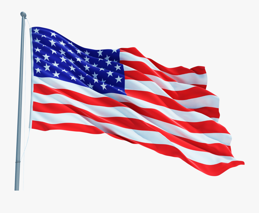Flag Of The United States Raising The Flag On Iwo Jima - American Flag On Pole Png, Transparent Clipart