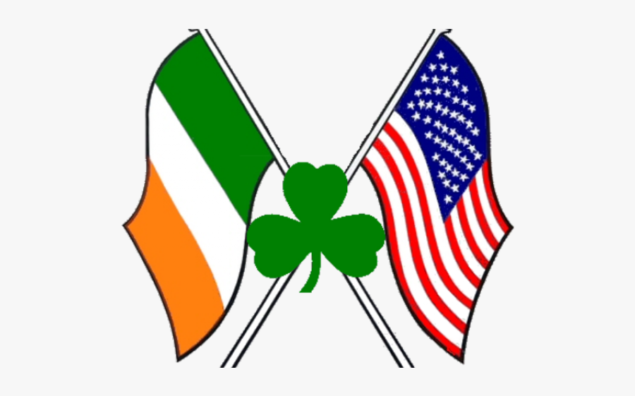 Ireland And America Flag, Transparent Clipart