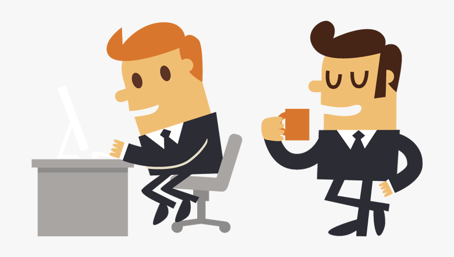 Clip Art - Computer Cartoon Manager, Transparent Clipart