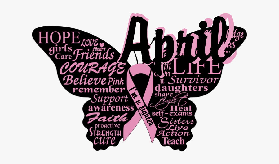 Breast Cancer Courage Personalize Butterfly Poster - Merve, Transparent Clipart