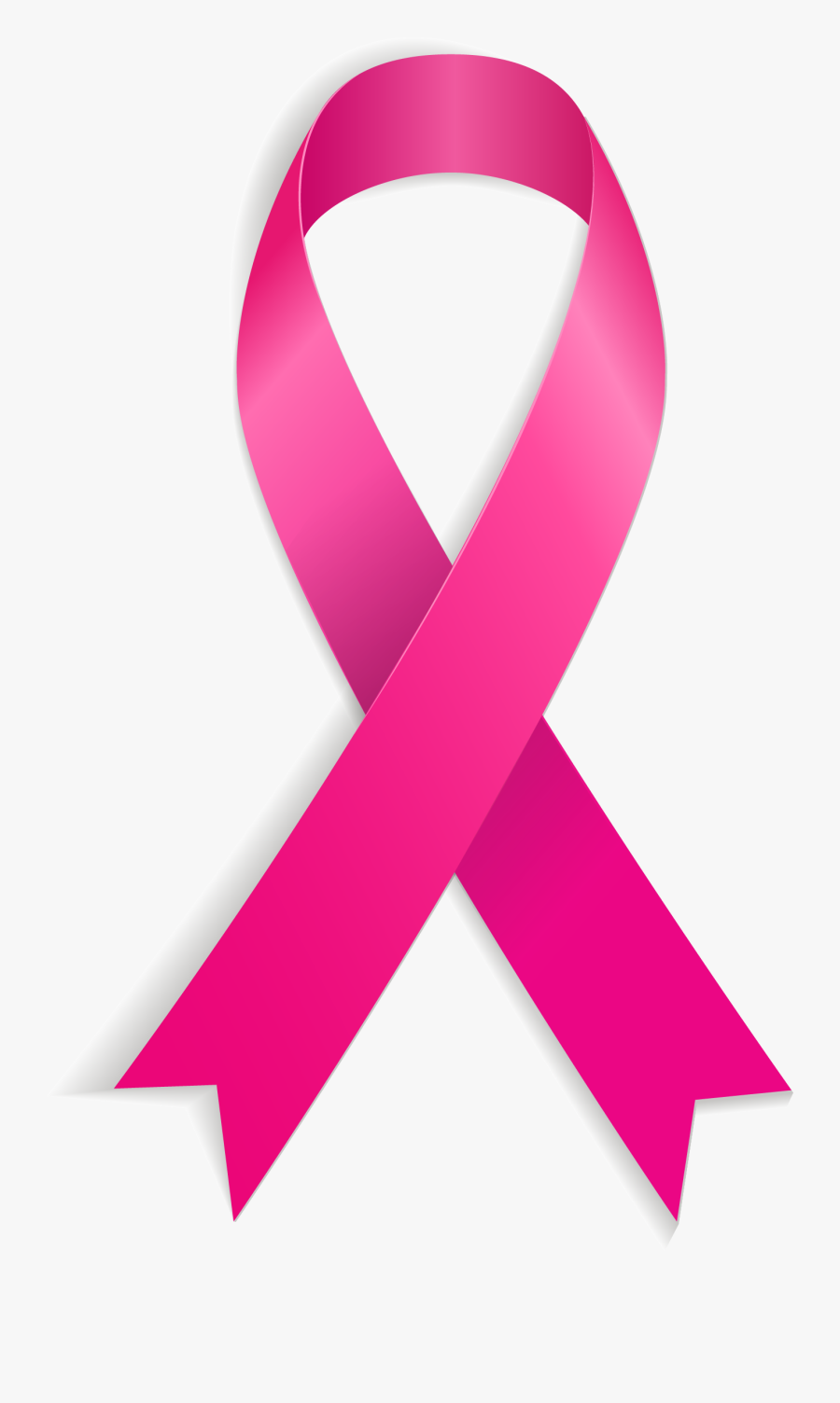 Breast Cancer Ribbon Vector Png - Clip Art Pink Breast Cancer Ribbon, Transparent Clipart