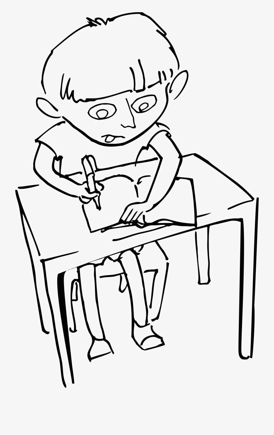 Transparent Forehead Clipart - Hard Working Person Drawing, Transparent Clipart