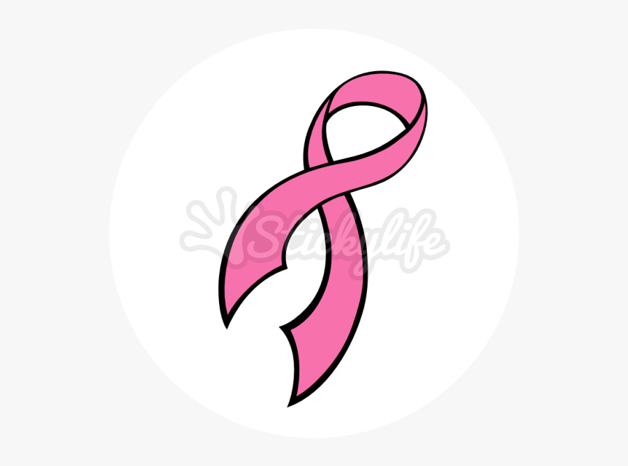 Breast Cancer Ribbon - Circle, Transparent Clipart