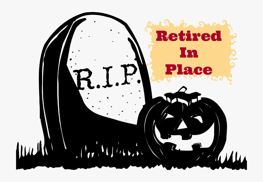 R - I - P - Retired In Place - Pumpkin Vector Halloween Png, Transparent Clipart