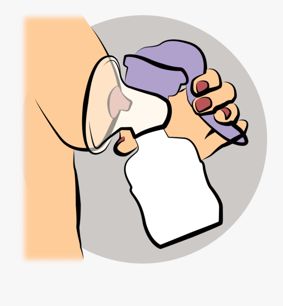 Breast - Breast Milk Pumping Cartoon, Transparent Clipart