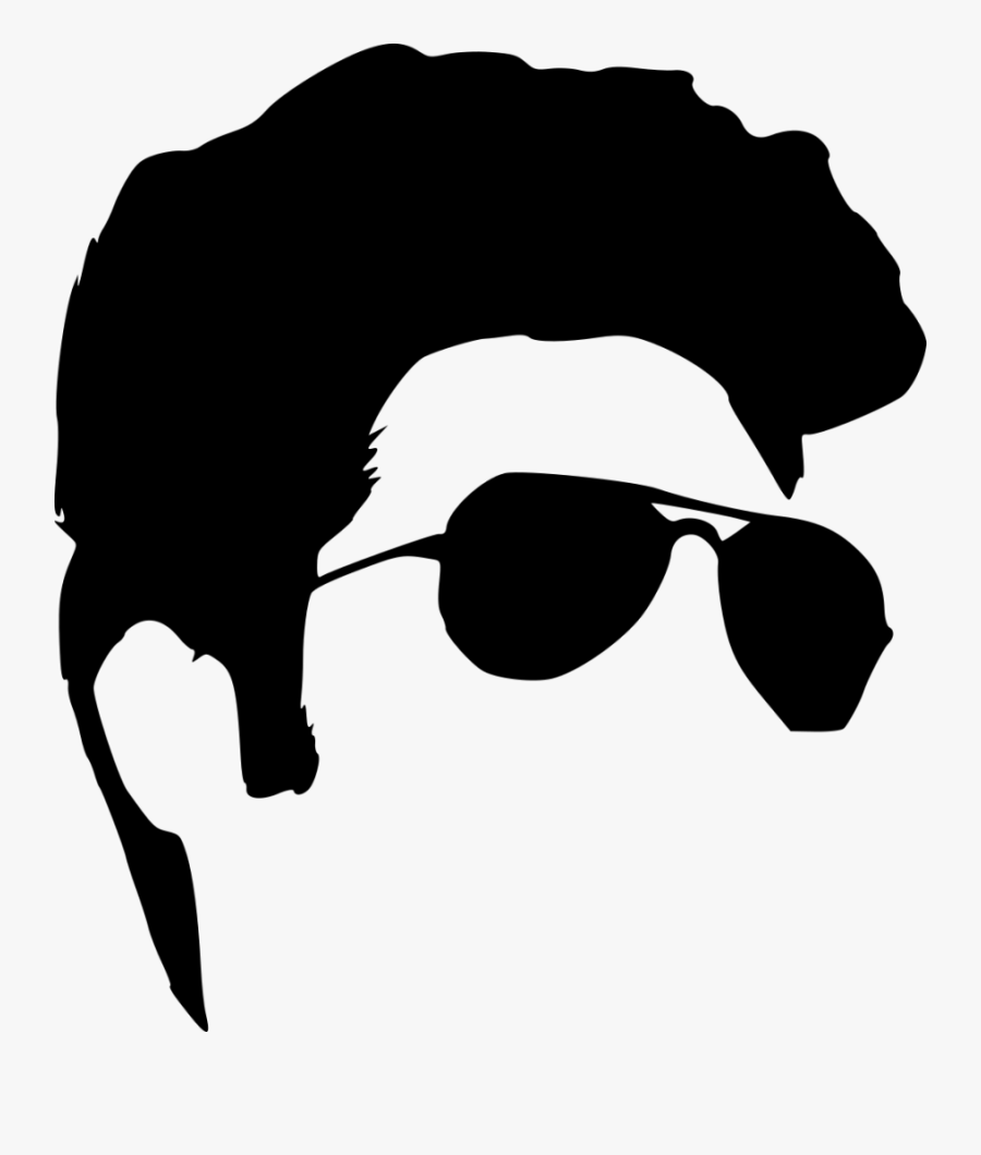 Hipster Silhouette - Sunglasses Silhouette Clipart, Transparent Clipart