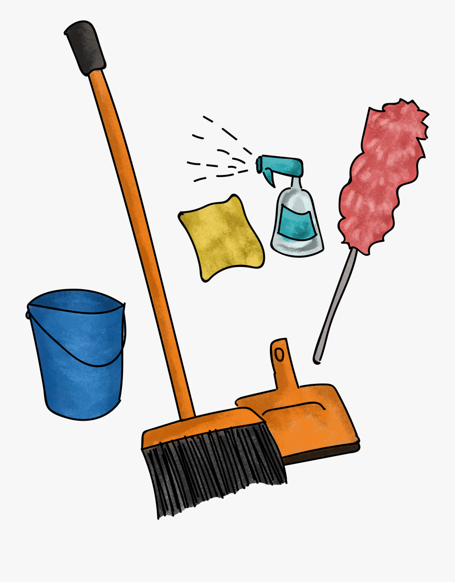 Things Used To Clean Our Home, Transparent Clipart